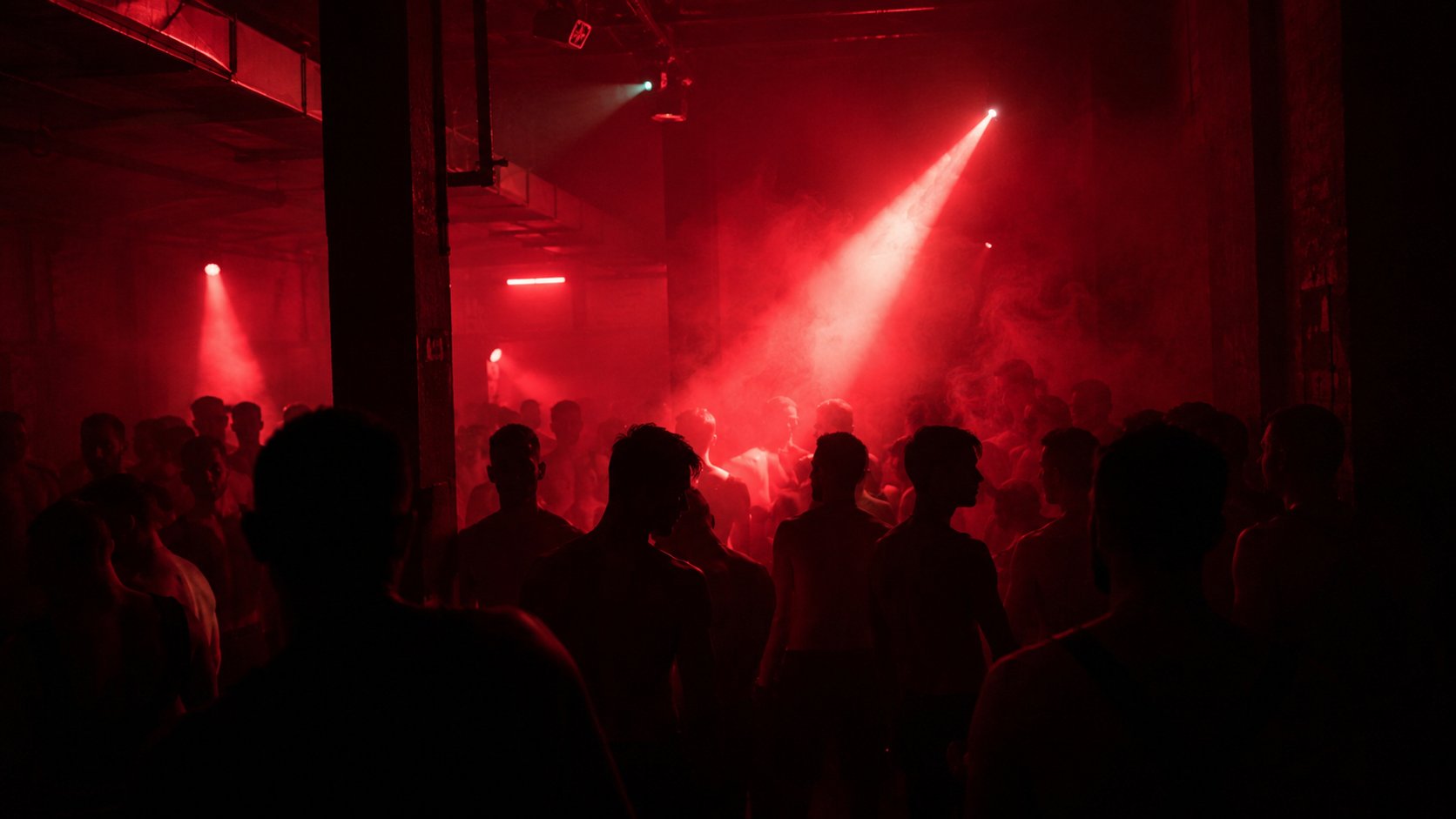 Underground party atmosphere